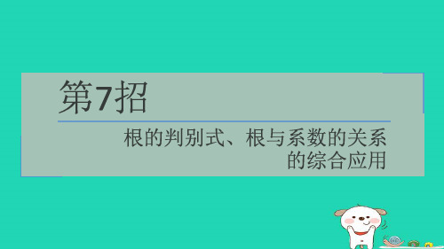 八下提练第7招根的判别式根与系数的关系的综合应用习题鲁教版五四制