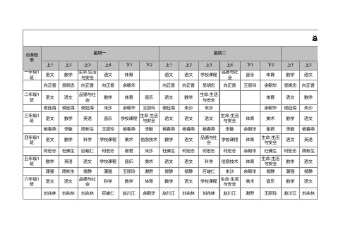 总课程表 (1)