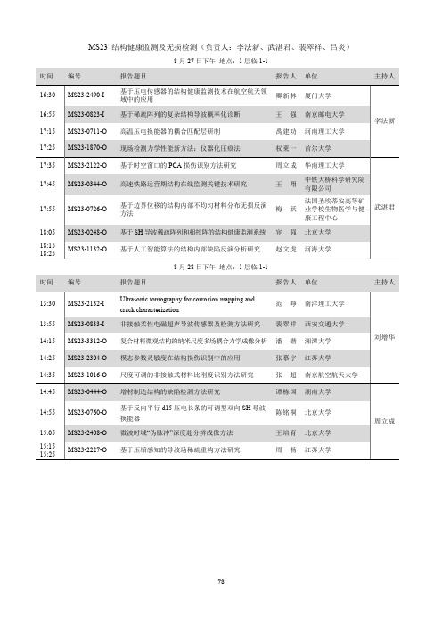 MS23 结构健康监测及无损检测(负责人：李法新、武湛君 ...