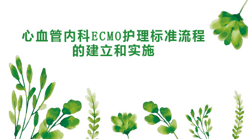 心血管内科ECMO护理标准流程的建立和实施