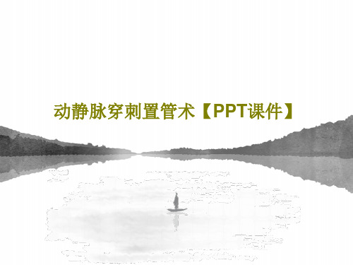 动静脉穿刺置管术【PPT课件】共24页