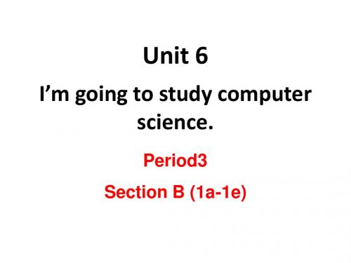 人教版八年级英语上册教学课件：U6 B (1a-1e) 教学课件