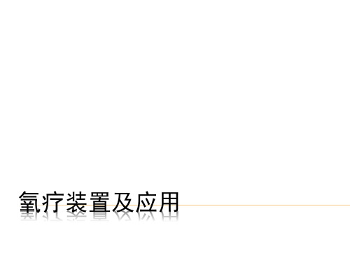 氧疗装置及应用ppt课件