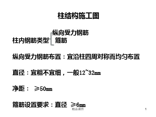 柱结构施工图PPT课件