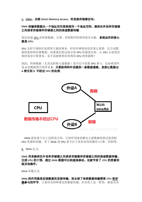 一文详解DMA(直接存储器访问)