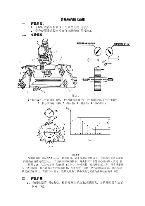 齿轮径向跳动测量