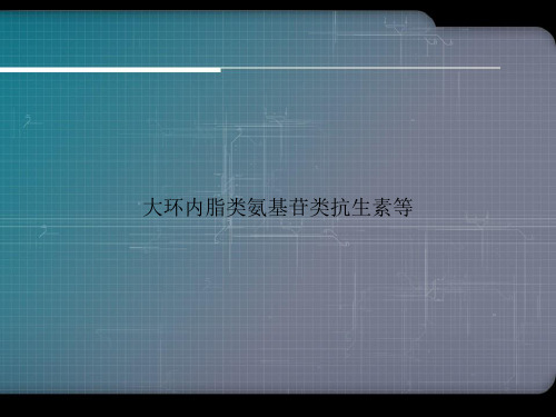 大环内脂类氨基苷类抗生素等ppt文档