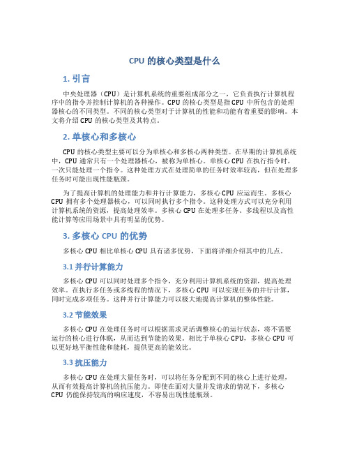 CPU的核心类型是什么