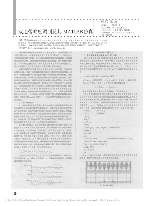 Fcnki_双边带幅度调制及其MATLAB仿真_张洁