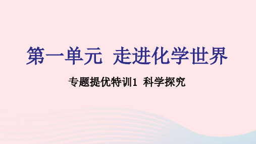 九年级化学上册第一单元走进化学世界专题提优特训1科学探究课件(新版)新人教版