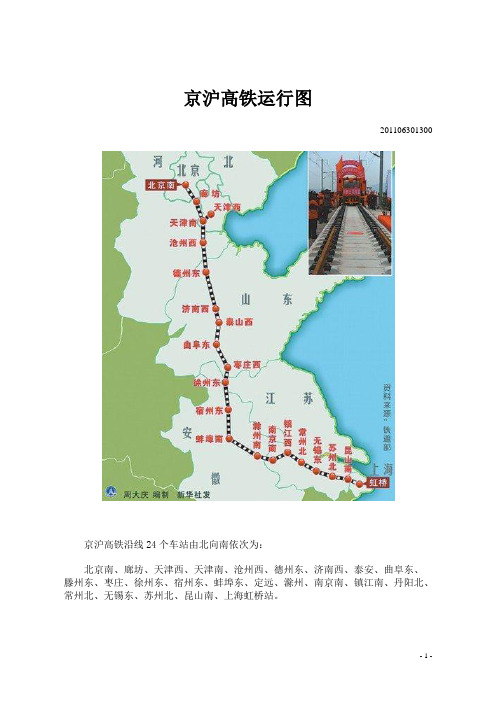 运行图京沪高铁