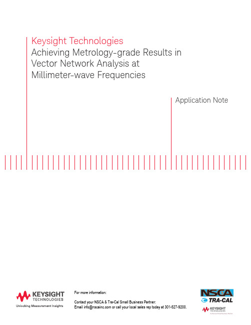 Keysight N6850A与Tra-Cal NSCA应用手册说明书