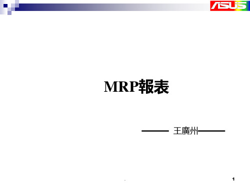 MRP报表PPT课件