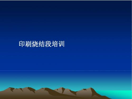 生产培训-印刷烧结段