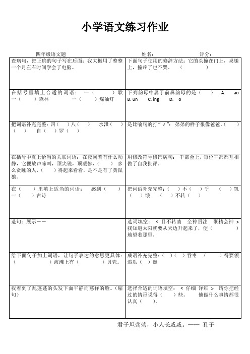 四年级语文课堂拓展练习II (78)