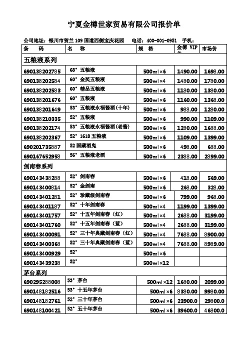 宏利报价单2011月07日新改