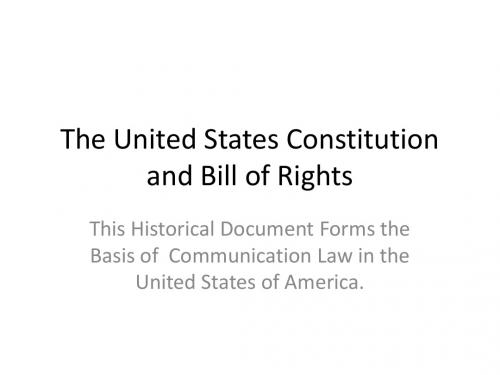 NYIT Comm Law--PPT 1 1st Amendment Rights