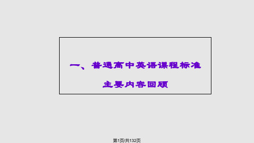 普通高中课程标准实验教科书英语PPT课件