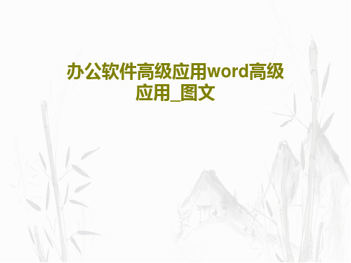 办公软件高级应用word高级应用_图文70页PPT