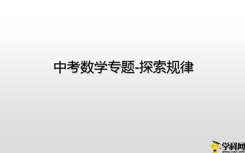 山东省商河县2019届中考数学一轮复习课件：探索规律-(共28张PPT)