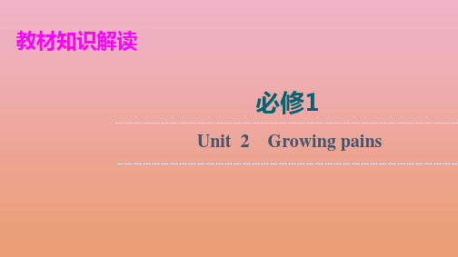 2022届高考英语统考一轮复习必修1Unit2Growingpains课件牛津译林版ppt