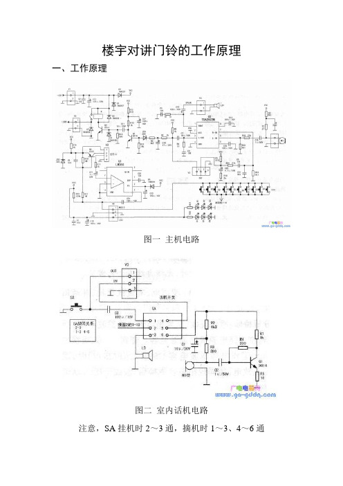 楼宇对讲门铃的工作原理