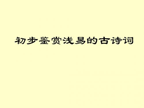 10中考语文初步鉴赏浅易的古诗词