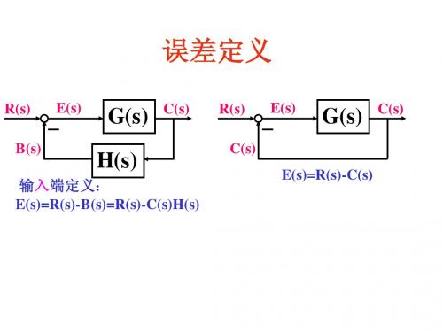 自动控制原理 线性系统的误差分析