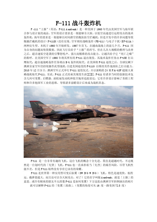 F-111战斗轰炸机