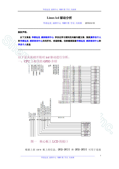 Linux lcd驱动分析