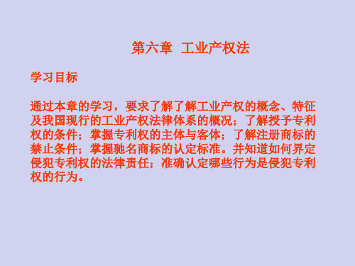 第6章  工业产权法