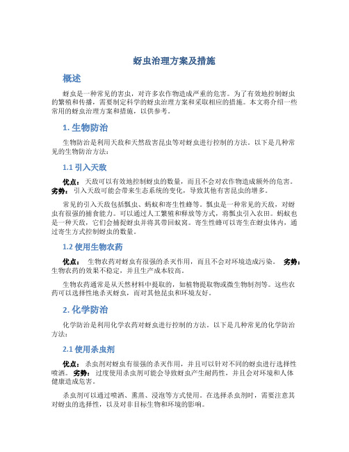 蚜虫治理方案及措施