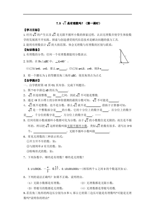 《根号2是有理数吗》教案 (公开课获奖)教案 2022青岛版1