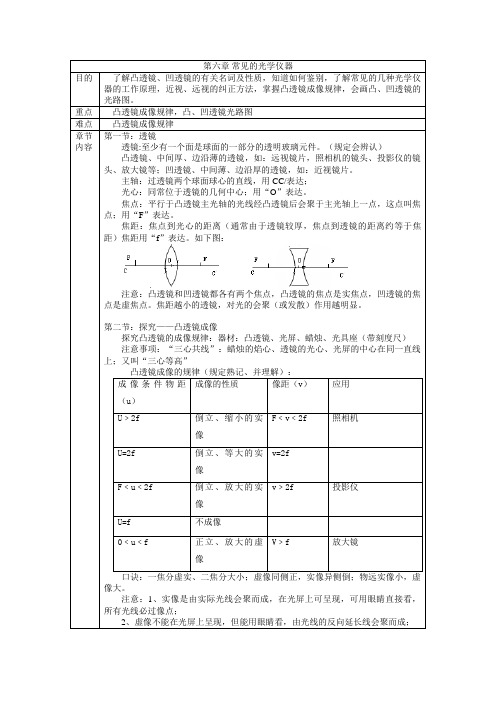 2023年北师大版八年级物理下册章节知识点DOC