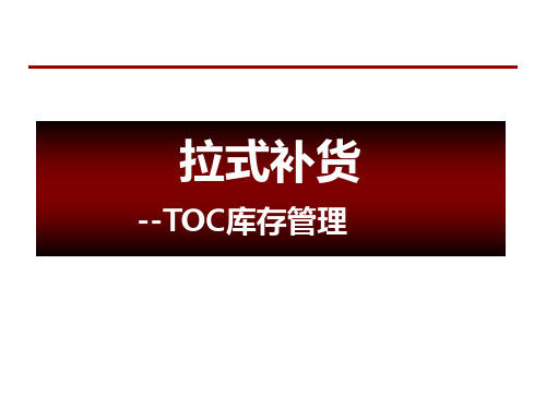 TOC库存管理—拉式补货