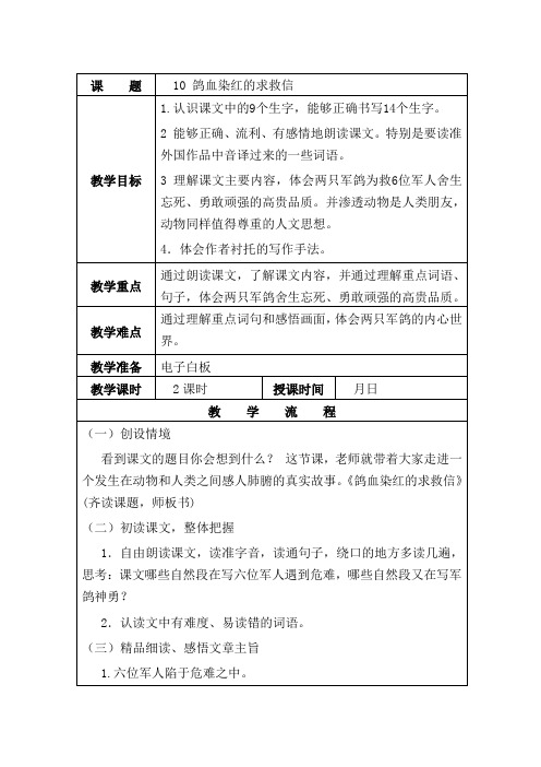 10鸽血让红的求救信