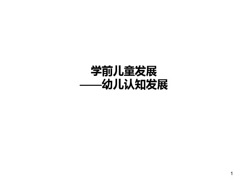 学前儿童发展ppt课件