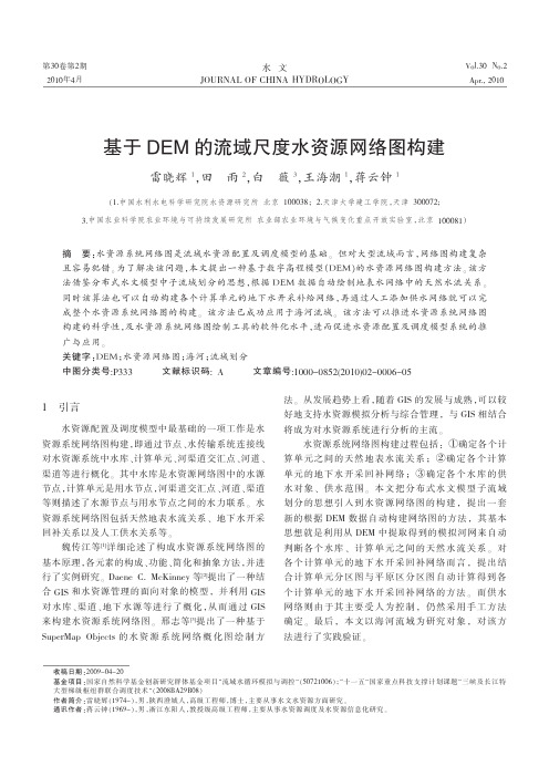 基于DEM的流域尺度水资源网络图构建