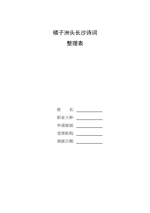 橘子洲头长沙 诗词_每周一条名言警句或一首诗词