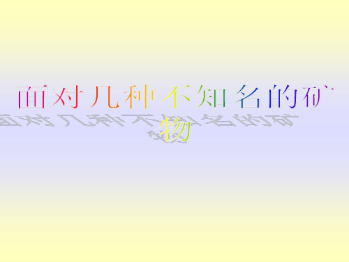 6面对几种不知名的矿物
