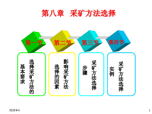 矿床开采理论与实践课件——采矿法选择