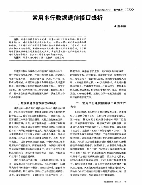 常用串行数据通信接口浅析