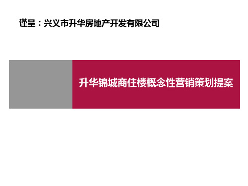 升华锦城商住楼概念性营销策划提案2020.2.8