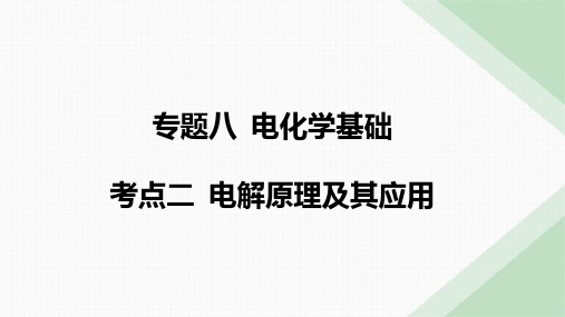 考点二+电解原理及其应用-2024年高考化学二轮专题复习课件