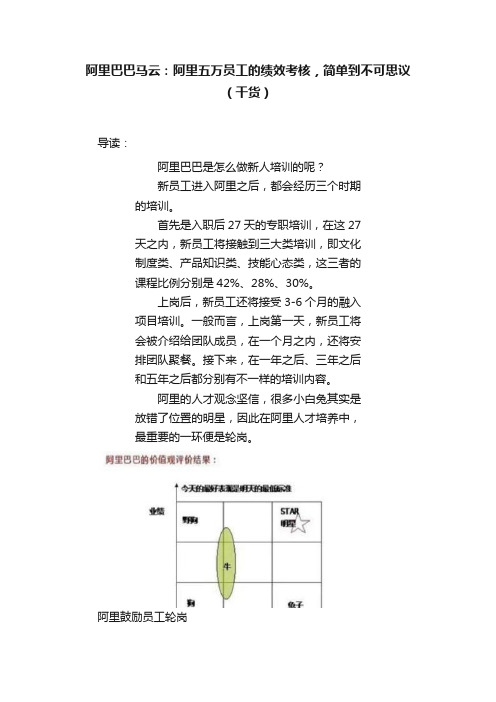 阿里巴巴马云：阿里五万员工的绩效考核，简单到不可思议（干货）