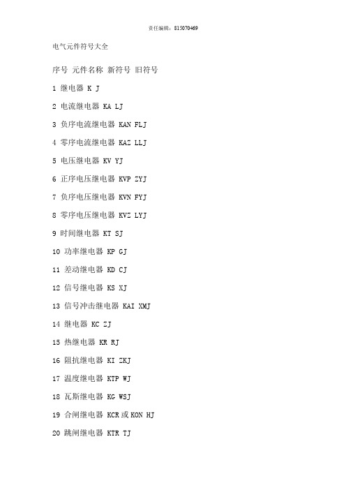 电气元件符号大全.