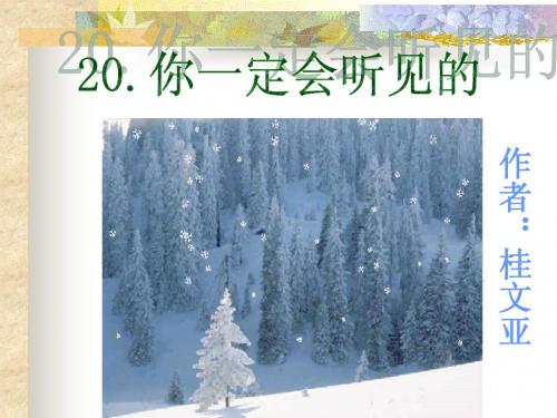 八年级上册语文人教版课件 你一定会听见 2
