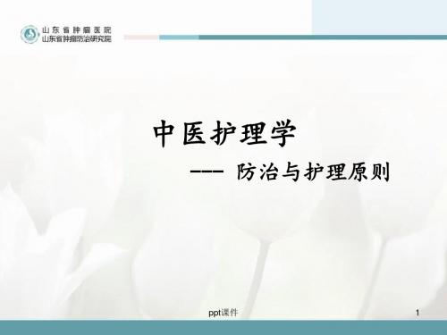 中医护理--护理防治与护理原则  ppt课件