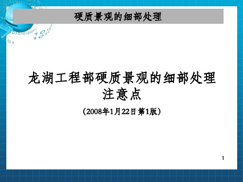 【广告策划-PPT】龙湖地产_景观的细部处理分析