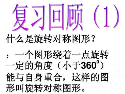 华师大八年级上 15.3中心对称课件